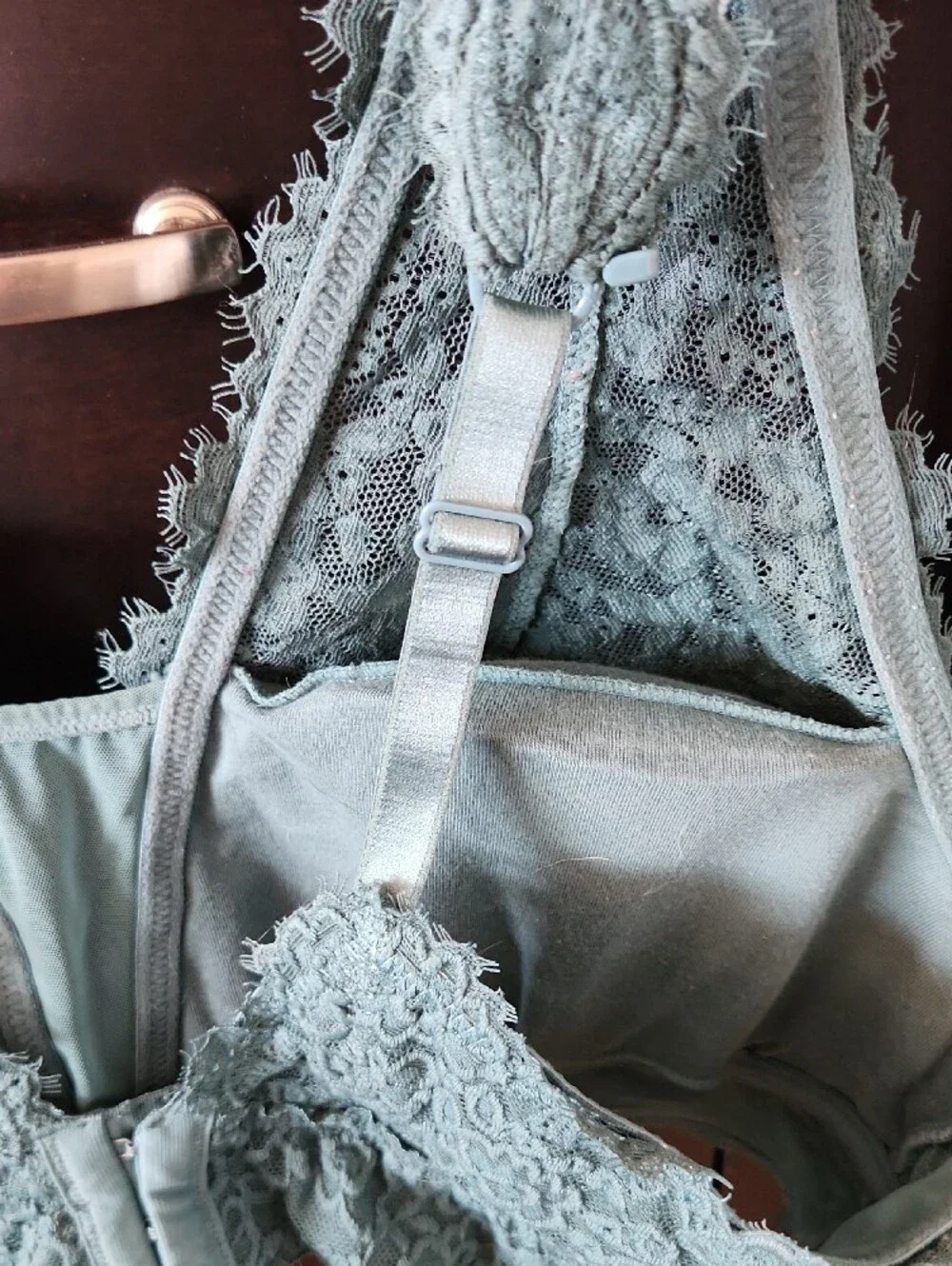 aerie Eyelash Lace Longline Bralette in Palm - Picture 8 of 12